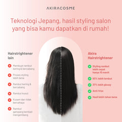 Akiracosme AC-R3 Pelurus dan Pengeriting  Rambut 3.0 dengan Plat Lebar, Ion Negatif, Profesional Use