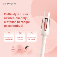 Akiracosme DSM-9001 Pengeriting Rambut 2 in 1 Otomatis & Pemanas dengan 2 kepala