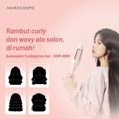 Akiracosme DSM-9001 Pengeriting Rambut 2 in 1 Otomatis & Pemanas dengan 2 kepala